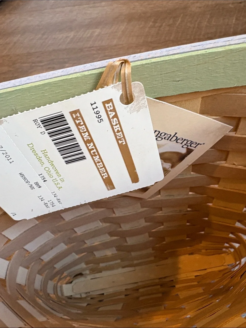 Longaberger White House Easter Egg Roll Basket Large Handle 2011 RARE